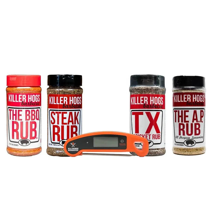 Killer Hogs Four Rub + Thermometer Gift Set Food Gift Baskets 12043675