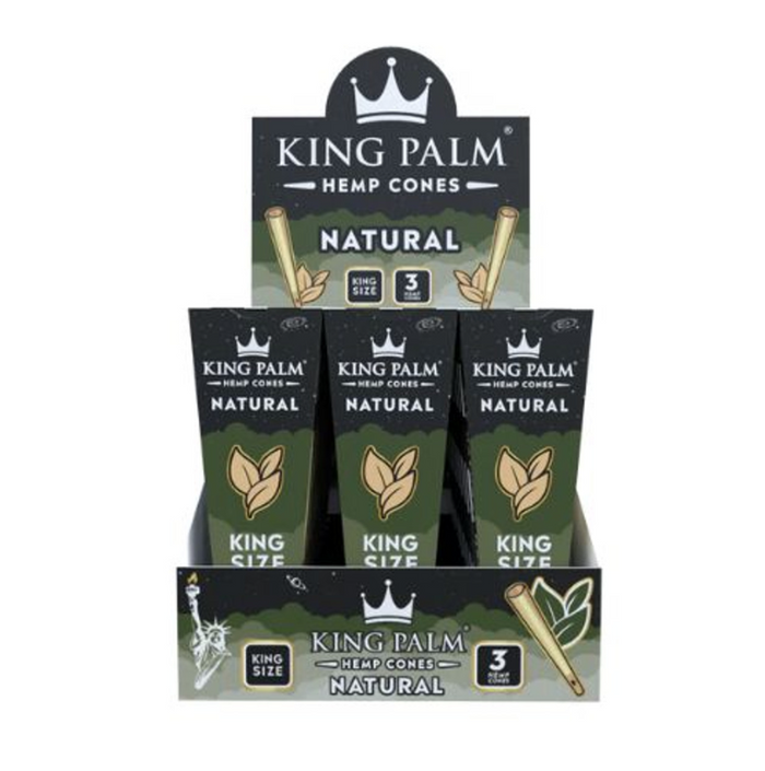 King Palm - Natural Hemp Cones (30ct)