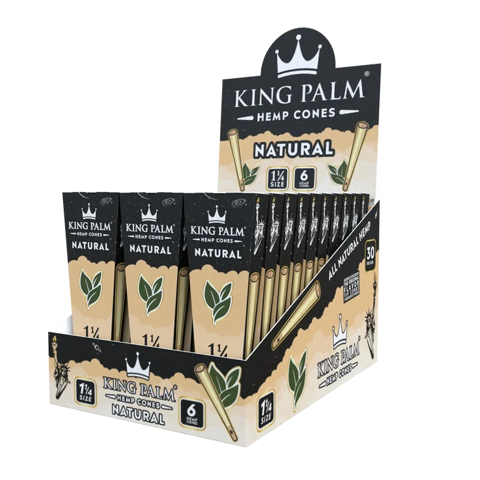 King Palm - Natural Hemp Cones (30ct)