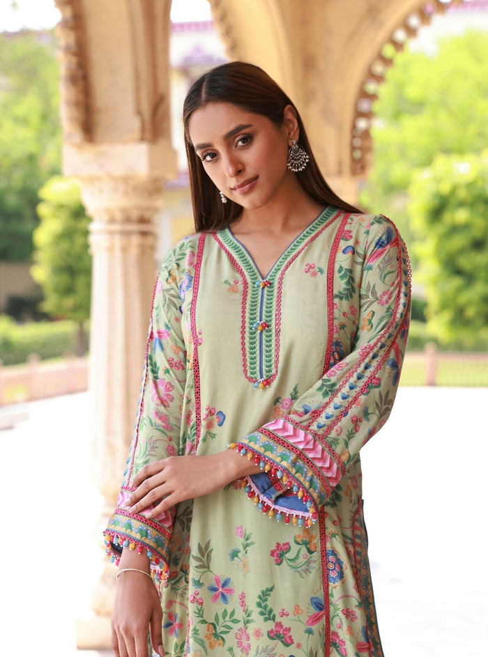 Lelita Lawn Green Kurta Set