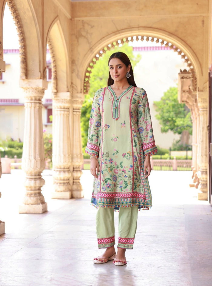 Lelita Lawn Green Kurta Set