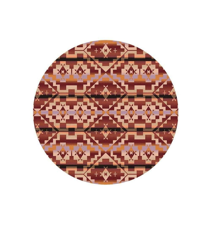 Life Path Fire Round Area Rug made in the USA - Your Western Decor