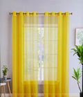 Lumino by HLC.me Perth Semi Sheer Grommet Curtain Panels-54 W x 84 L- Set of 2