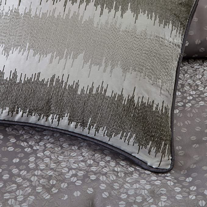 Madison Park Quinn 6-Pc. Full/Queen Duvet Cover Set ,Grey