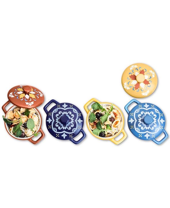 Martha Stewart Collection La Dolce Vita Collection Set of 4 decorative Ceramic Cocottes