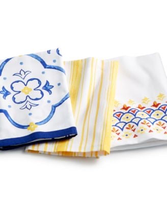 Martha Stewart Collection La Dolce Vita Kitchen Towels, Set Of 3