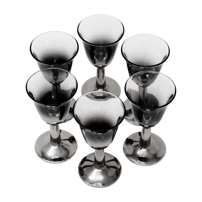Vintage Mercury Base Cordial Glasses Top | The Hour Shop