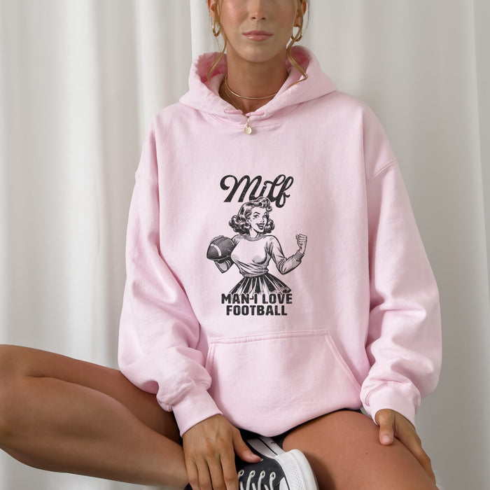 Milf - Man I Love Football Graphic Hoodie - Trendznmore