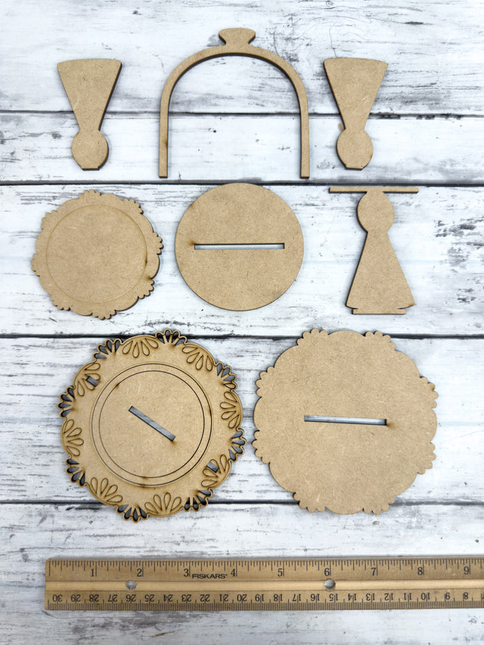 Mini Cloche Cake Display Interchangeable Base DIY Kit