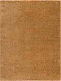 Modern Contemporary Solid Plush Gold Area rug - The Rug Decor