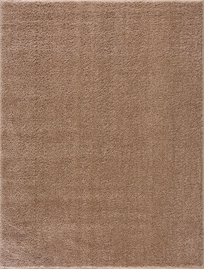 Modern Solid Design Brown High Pile Washable Area Rug - The Rug Decor