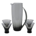 Vintage Morgantown Smoke Glass Cocktail Pitcher Set | The Hour Shop