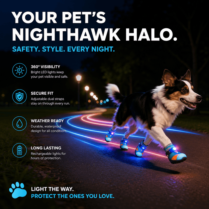 Motion-Activated LED Dog Boots – Breathable Anti-Slip Paw Protection Shoes - 2pcs Fursera