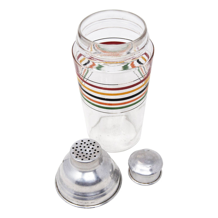 Vintage Striped Cocktail Shaker Aluminum Top Parts | The Hour Shop