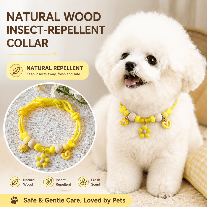 Natural Wood Insect-Repellent Pet Collar Fursera