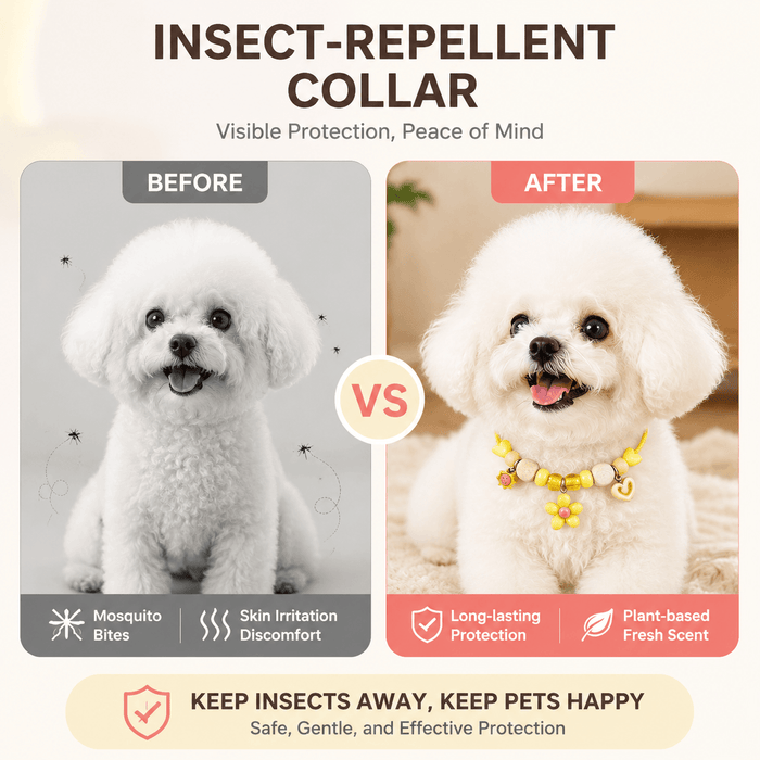 Natural Wood Insect-Repellent Pet Collar Fursera