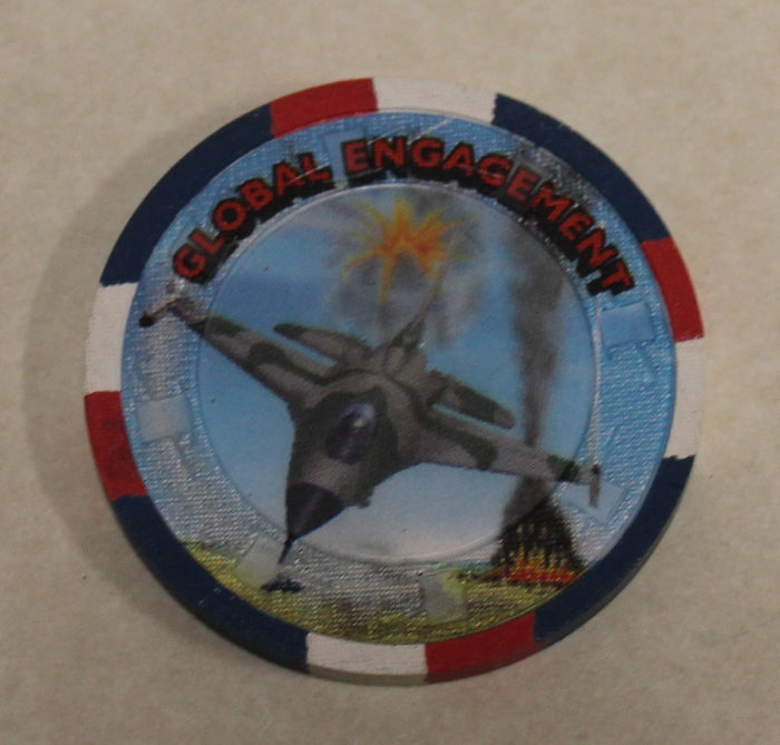Nellis Air Force Base Nevada Red Flag Air Force Poker Chip Challenge Coin