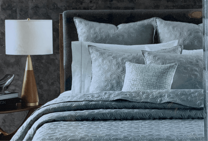 Oake Hexagone Geo Quilted Standard Pillowsham, Gray - Machann.com