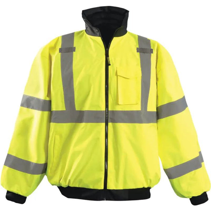 Occunomix LUX-ETJBJ-YL Fleece Bomber Jacket, Yellow