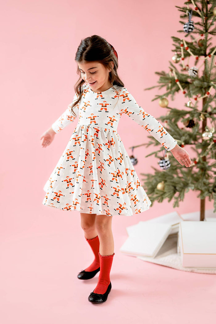 Ollie Jay - Gwendolyn Dress in Santa Angels | Pocket Twirl Dress: 18/24m