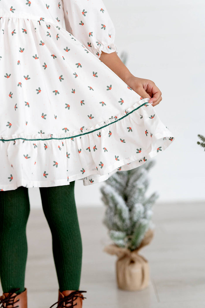 Ollie Jay - Kiki Dress in Holly Berry | Poplin Cotton Dress: 2