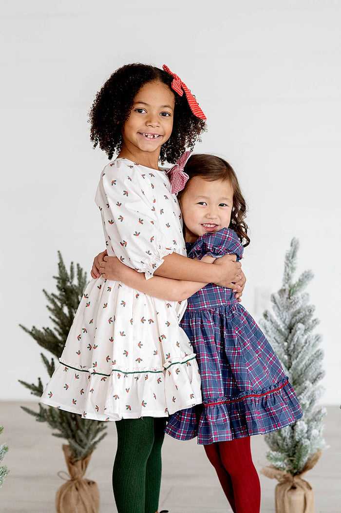 Ollie Jay - Kiki Dress in Holly Berry | Poplin Cotton Dress: 2