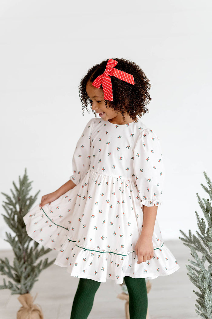 Ollie Jay - Kiki Dress in Holly Berry | Poplin Cotton Dress: 2