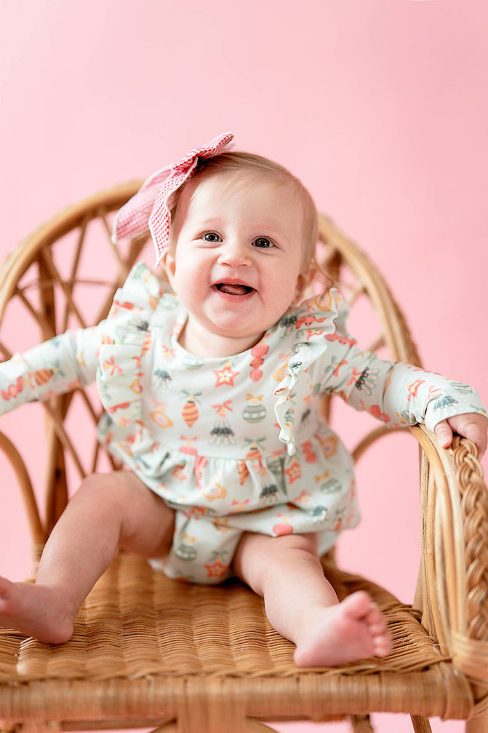 Ollie Jay - Leah Romper in Ornament | Baby Bubble: 18/24m