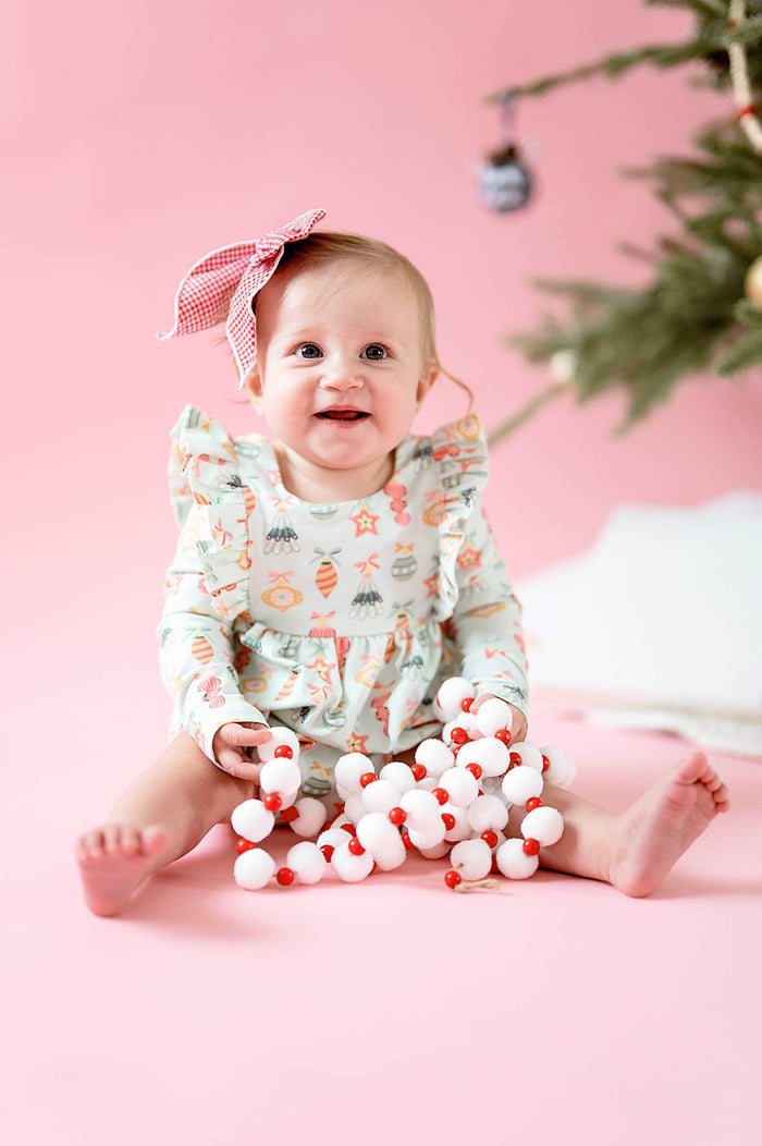Ollie Jay - Leah Romper in Ornament | Baby Bubble: 18/24m