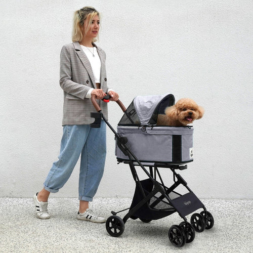 (Open-box item) ibiyaya Travois 3 in 1 Pet Stroller with Detachable Carrier