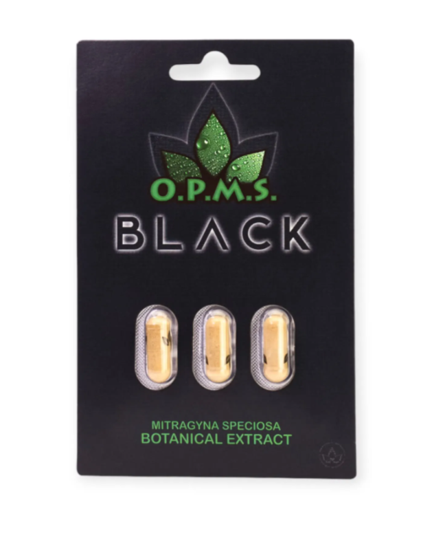 OPMS Black Kratom Extract Capsules – 3 pack (10ct)
