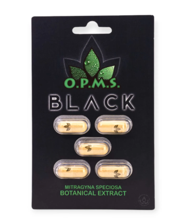 OPMS Black Kratom Extract Capsules – 5 pack (10ct)