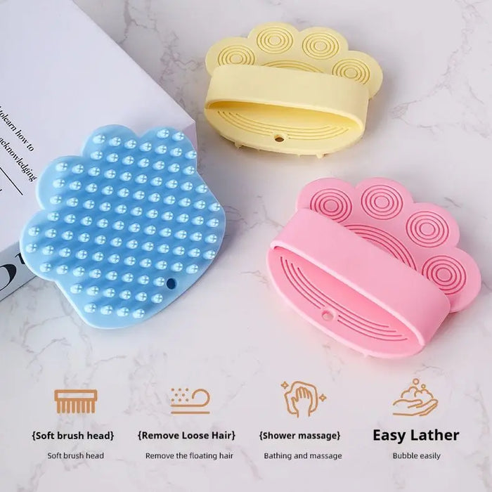 Pet Grooming Brush – Soft Bath & Massage Tool for Dogs & Cats