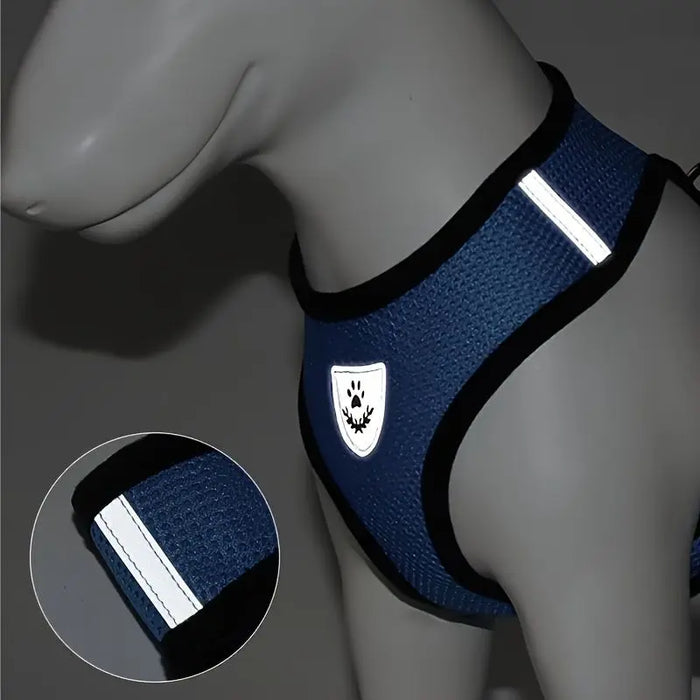Pet Harness & Leash Set – Adjustable Reflective Harness for Dogs & Cats