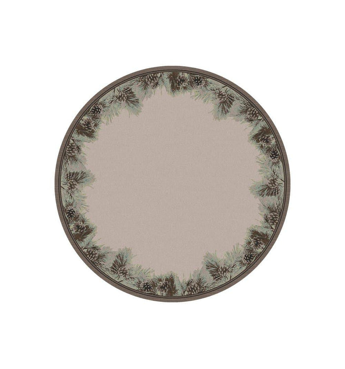 Pines & Needles Cabin Round Area Rug - Made in the USA - Your Western Decor