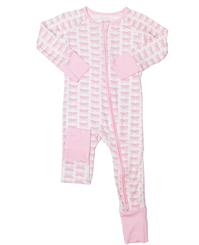 Pink Bow Sleep Romper