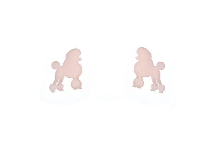 Pink Poodle Earrings