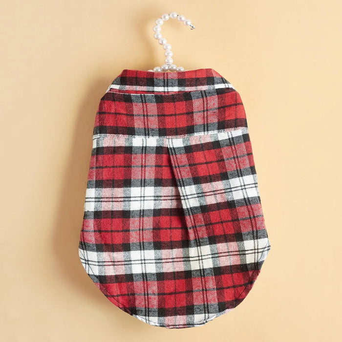 Plaid Pet Shirt – Stylish Dog T-Shirt for Small & Medium Dogs