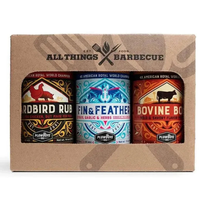 Plowboys BBQ 3-Pack Sampler Rub Set Seasonings & Spices 6 oz. 12026048