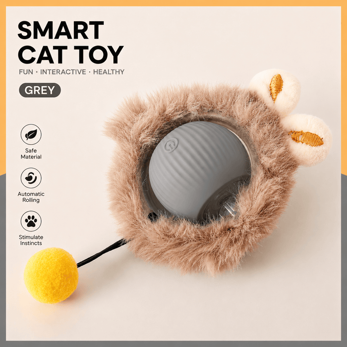 Plush Rolling Fun Ball – Smart Interactive Pet Toy for Dogs & Cats
