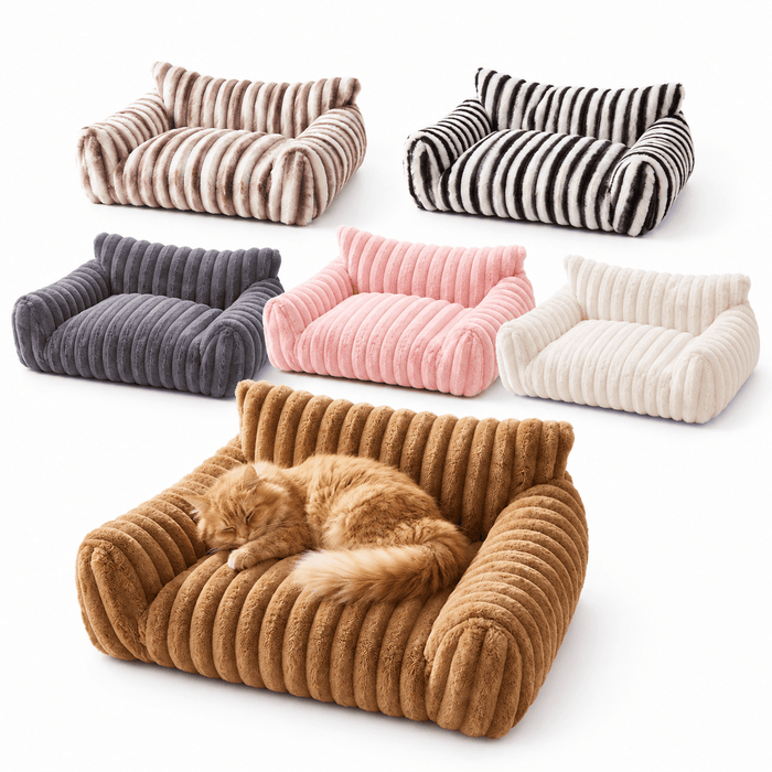 Plush Sofa Pet Bed for Cats & Dogs Fursera