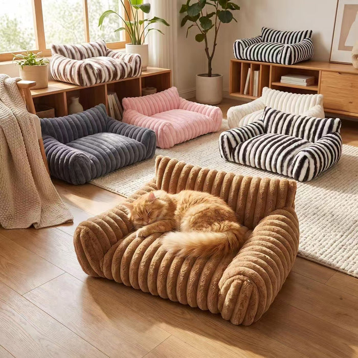 Plush Sofa Pet Bed for Cats & Dogs Fursera