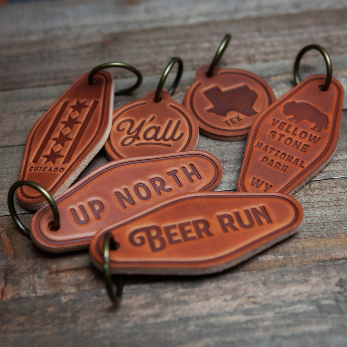 Pocket Ruler Leather Keychain