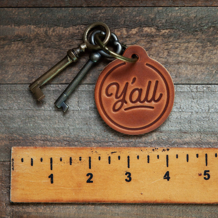 Pocket Ruler Leather Keychain