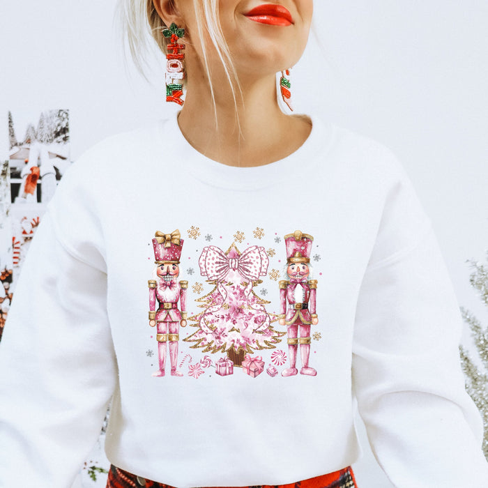 Pretty Pink Nutcracker Christmas Sweatshirt - Trendznmore