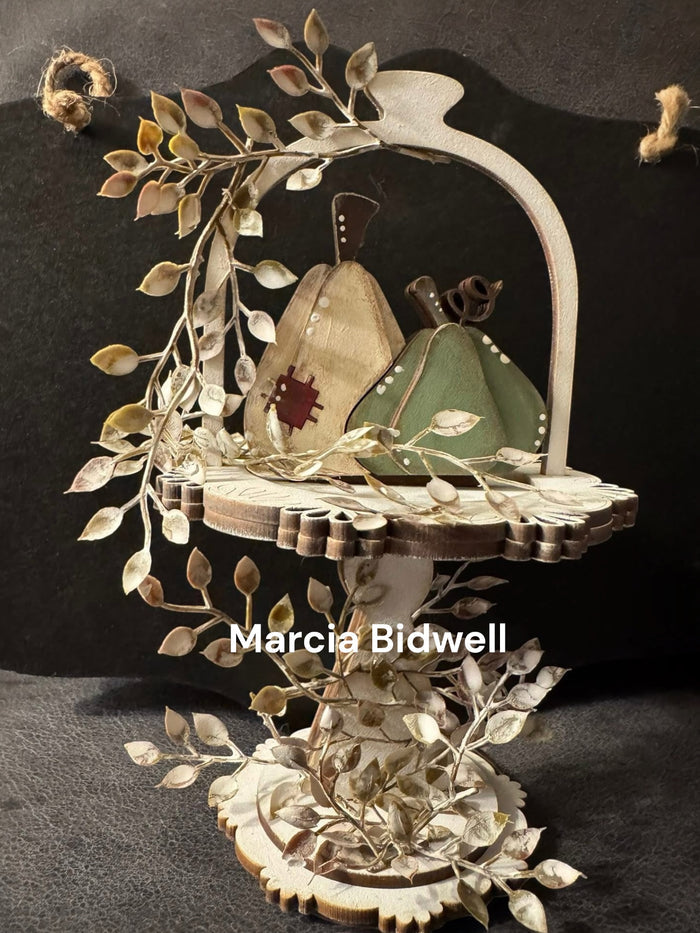 Pumpkin Pair Cloche Cake display Add on Insert kit
