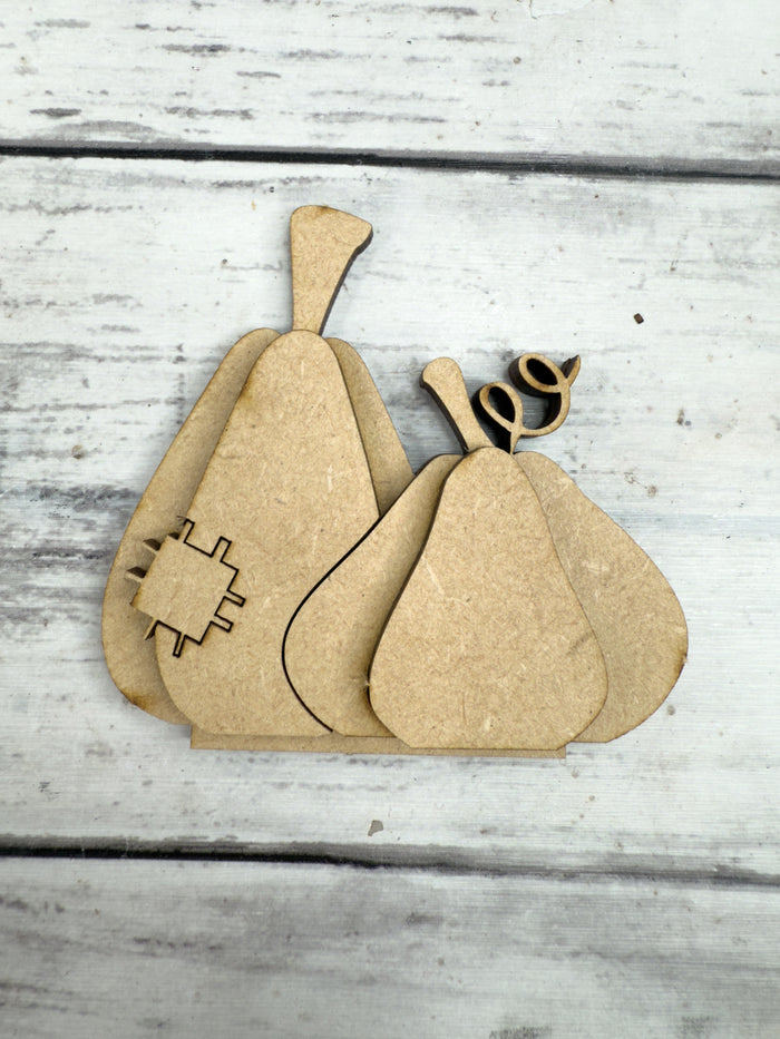 Pumpkin Pair Cloche Cake display Add on Insert kit