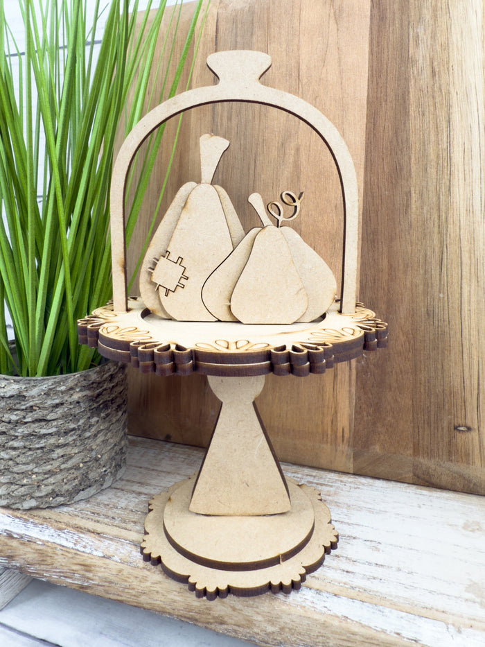 Pumpkin Pair Cloche Cake display Add on Insert kit