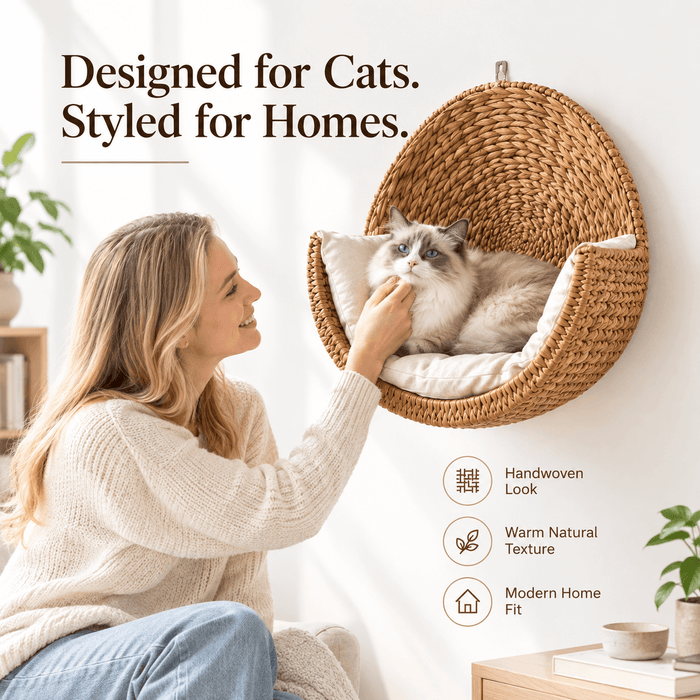 Purrfectly Cozy Handmade Hanging Cat Bed Fursera