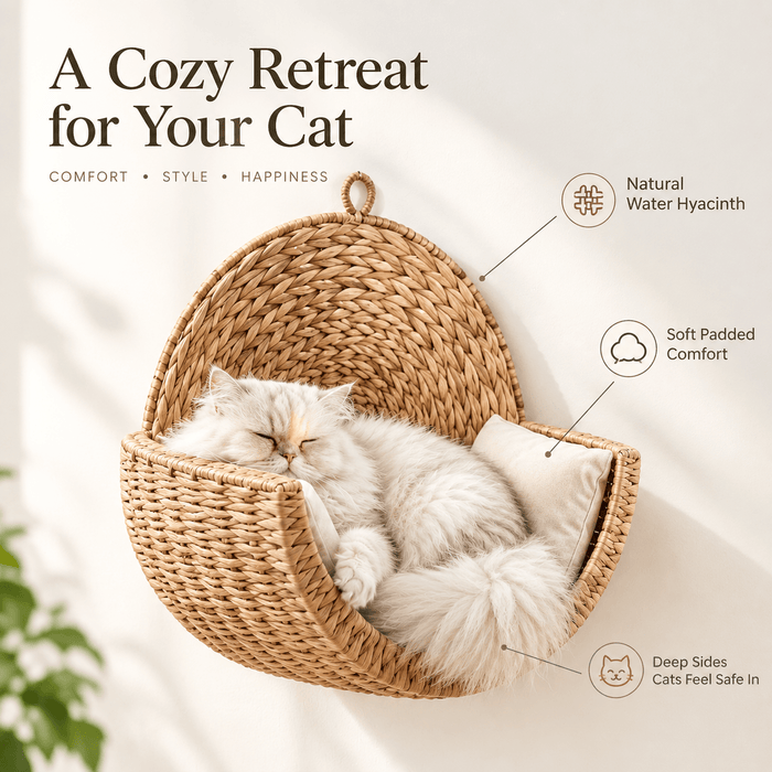 Purrfectly Cozy Handmade Hanging Cat Bed Fursera